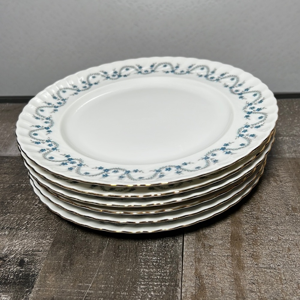 Vintage 40's Royal Tettau Germany Fine Porcelain Dinner Plates Hand Painted Rare